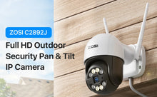 Load image into Gallery viewer, ZOSI Wifi PTZ Camera 2MP/3MP/4MP Starlight Night Vison Surveillance Outdoor IP Camera 2-Way Audio AI Human Detect Wireless Cam
