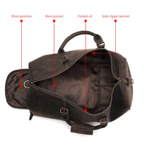 Load image into Gallery viewer, JOYIR Genuine Leather Large Duffel Bag
