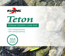 Load image into Gallery viewer, KUYING Teton 1.75m 5&#39;10&quot; 1.8m 6&#39;0&quot; Carbon Spinning Fishing Rod
