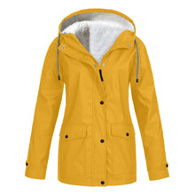 Load image into Gallery viewer, Women&#39;s Autumn Winter Plus Velvet Outdoor Jacket Windproof Waterproof Mountaineering Hooded Coat
