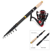Load image into Gallery viewer, 1.8m 2.1m 2.4m 2.7m 3.0m Carbon Fiber Telescopic Fishing Rod
