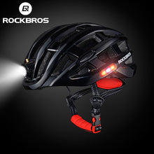Load image into Gallery viewer, ROCKBROS Bicycle Light Helmet Waterproof Bike Helmet USB Charge Cycling Helmet Intergrally-molded MTB Road Bicycle Accessories
