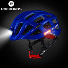 Load image into Gallery viewer, ROCKBROS Bicycle Light Helmet Waterproof Bike Helmet USB Charge Cycling Helmet Intergrally-molded MTB Road Bicycle Accessories
