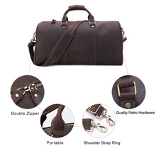 Load image into Gallery viewer, JOYIR Genuine Leather Large Duffel Bag
