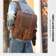 Load image into Gallery viewer, JOYIR Crazy Horse Leather Mans Backpack
