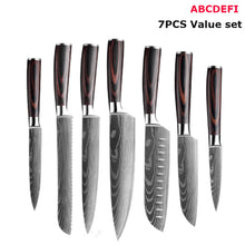 Load image into Gallery viewer, 7CR17 Japanese Kitchen Knives Set
