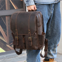 Load image into Gallery viewer, JOYIR Crazy Horse Leather Mans Backpack
