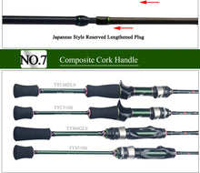 Load image into Gallery viewer, KUYING Teton 1.75m 5&#39;10&quot; 1.8m 6&#39;0&quot; Carbon Spinning Fishing Rod
