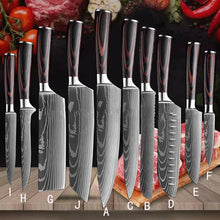 Load image into Gallery viewer, 7CR17 Japanese Kitchen Knives Set
