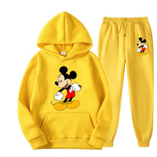 Load image into Gallery viewer, Mickey Mouse Cartoon Anime Women Sweatshirt Sweatpants Set New Fashion Men Pullover Pants Suit Autumn Couple Hoodie Pant Sets
