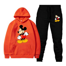 Load image into Gallery viewer, Mickey Mouse Cartoon Anime Women Sweatshirt Sweatpants Set New Fashion Men Pullover Pants Suit Autumn Couple Hoodie Pant Sets
