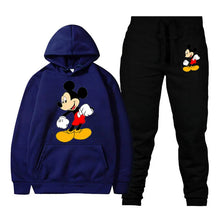 Load image into Gallery viewer, Mickey Mouse Cartoon Anime Women Sweatshirt Sweatpants Set New Fashion Men Pullover Pants Suit Autumn Couple Hoodie Pant Sets
