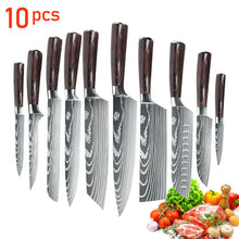 Load image into Gallery viewer, 1-10PCS Chef knife Japanese Kitchen Knives Set
