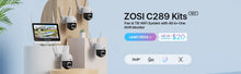 Load image into Gallery viewer, ZOSI 3MP Wireless Security Cameras System with 8channel
