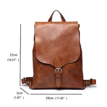 Load image into Gallery viewer, Real Leather Women Backpack Female Vintage Bag
