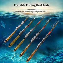 Load image into Gallery viewer, Fishing Rod Compact Ultralight Wide Application Collapsible Freshwater Saltwater Travel Fishing Pole Fishing Equipment
