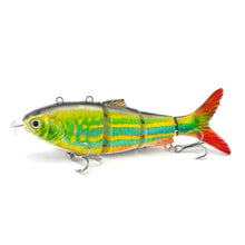 Load image into Gallery viewer, Robotic Fishing Lures Multi Jointed Bait Segments Electric Wobblers For Pike Auto Swimbait USB Rechargeable LED Light Swimming
