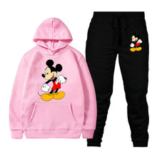 Load image into Gallery viewer, Mickey Mouse Cartoon Anime Women Sweatshirt Sweatpants Set New Fashion Men Pullover Pants Suit Autumn Couple Hoodie Pant Sets
