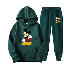 Load image into Gallery viewer, Mickey Mouse Cartoon Anime Women Sweatshirt Sweatpants Set New Fashion Men Pullover Pants Suit Autumn Couple Hoodie Pant Sets
