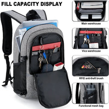 Load image into Gallery viewer, Fashionable Multi Pocket Neutral Backpack, Waterproof, Anti-theft, 14 Inch
