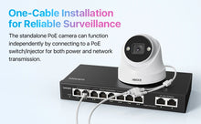 Load image into Gallery viewer, ZOSI 4K PoE IP Camera H.265+ 8MP 5MP HDR Add-on Camera AI Human Detect 100ft Night Vision IP66 Outdoor Video Surveillance Camera
