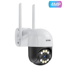 Load image into Gallery viewer, ZOSI Wifi PTZ Camera 2MP/3MP/4MP Starlight Night Vison Surveillance Outdoor IP Camera 2-Way Audio AI Human Detect Wireless Cam
