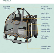 Load image into Gallery viewer, Katziela Rolling Pet Carrier - Airline
