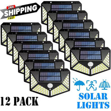 Load image into Gallery viewer, 2/4/6/8/12Pcs 100 LED Solar Wall Light Outdoor Solar Lamp
