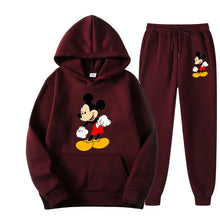 Load image into Gallery viewer, Mickey Mouse Cartoon Anime Women Sweatshirt Sweatpants Set New Fashion Men Pullover Pants Suit Autumn Couple Hoodie Pant Sets
