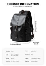 Load image into Gallery viewer, Leather Men Backpack, Vintage 15.6 inch Laptop Daypack
