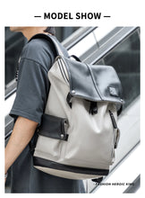 Load image into Gallery viewer, Leather Men Backpack, Vintage 15.6 inch Laptop Daypack
