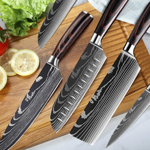 Load image into Gallery viewer, 1-10Pcs Chef Knife For kitchen Damascus Santoku Kitchen Knives Set
