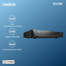 Load image into Gallery viewer, Reolink 8CH 4K Security Camera System
