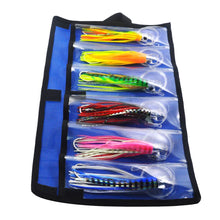 Load image into Gallery viewer, Kmucutie Fully Rigged Marlin Lures 6pcs/pack 6.5inch/9inch Tuna Kingfish Big Game Trolling Fishing Lures
