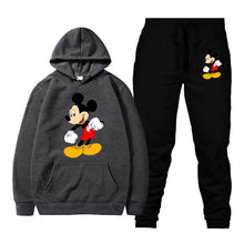 Load image into Gallery viewer, Mickey Mouse Cartoon Anime Women Sweatshirt Sweatpants Set New Fashion Men Pullover Pants Suit Autumn Couple Hoodie Pant Sets
