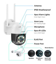 Load image into Gallery viewer, ZOSI C296 5MP/8MP PTZ WiFi Camera
