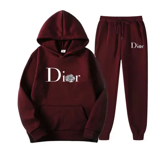 Autumn Men's and Women's Tracksuit Sets Fleece Warm Hoodies