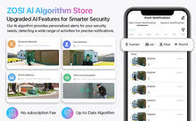 Load image into Gallery viewer, ZOSI 4K PoE IP Camera H.265+ 8MP 5MP HDR Add-on Camera AI Human Detect 100ft Night Vision IP66 Outdoor Video Surveillance Camera
