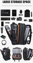 Load image into Gallery viewer, BANGE Travel Backpack Men Business Backpack School Expandable USB Bag
