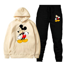 Load image into Gallery viewer, Mickey Mouse Cartoon Anime Women Sweatshirt Sweatpants Set New Fashion Men Pullover Pants Suit Autumn Couple Hoodie Pant Sets
