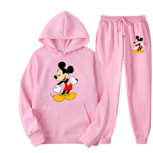 Load image into Gallery viewer, Mickey Mouse Cartoon Anime Women Sweatshirt Sweatpants Set New Fashion Men Pullover Pants Suit Autumn Couple Hoodie Pant Sets
