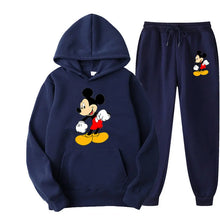 Load image into Gallery viewer, Mickey Mouse Cartoon Anime Women Sweatshirt Sweatpants Set New Fashion Men Pullover Pants Suit Autumn Couple Hoodie Pant Sets
