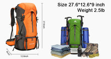 Load image into Gallery viewer, ShowyLive 70L Backpack - Waterproof Hiking Backpack
