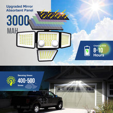 Load image into Gallery viewer, Solar Outdoor Lights - 3000LM 188 LED Motion Sensor Lights Solar Flood Security Lights for Backyard Yard Patio
