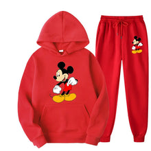 Load image into Gallery viewer, Mickey Mouse Cartoon Anime Women Sweatshirt Sweatpants Set New Fashion Men Pullover Pants Suit Autumn Couple Hoodie Pant Sets
