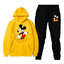 Load image into Gallery viewer, Mickey Mouse Cartoon Anime Women Sweatshirt Sweatpants Set New Fashion Men Pullover Pants Suit Autumn Couple Hoodie Pant Sets
