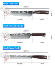 Load image into Gallery viewer, 1-10Pcs Chef Knife For kitchen Damascus Santoku Kitchen Knives Set
