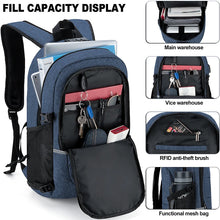 Load image into Gallery viewer, Fashionable Multi Pocket Neutral Backpack, Waterproof, Anti-theft, 14 Inch
