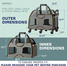 Load image into Gallery viewer, Katziela Rolling Pet Carrier - Airline
