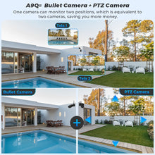 Load image into Gallery viewer, Outdoor Wireless Security IP Camera 4K 8MP HD Dual Lens External Wifi PTZ Camera Auto Tracking Street Surveillance Camera iCsee
